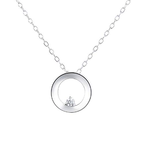 Yilu Has You S925 Collar de plata de ley para mujer Have You All The Way Collar Simple Temperamento-estilo:5 Cover