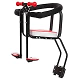 Gogogmee Sillín para Bicicleta Rojo Resistente y con Asas Asiento Delantero Ecológico para Niñas Fácil Montaje