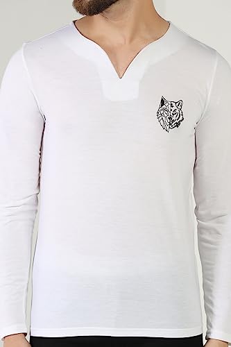 Image of INKKR Regular Fit Style V-Neck Full Sleeve T-Shirts for Men