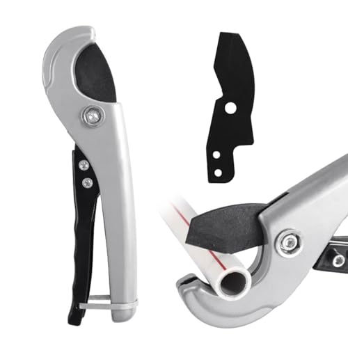 Image of Serplex PVC Pipe Cutter Heavy Duty SK5 Steel 1 /8-1 Inch Dia Safety Lock | Clean Cuts, Reduced Slipping, SK5 Steel Blade, Small-Diameter PE PPR Rubber Tubing, Secure Locking, Support Available
