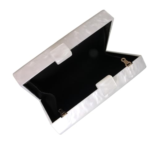 Image of RomanticDesign Women Acrylic Handbag Rattan Woven Pattern Square Box Crossbody Handbag Shoulder Bag Chain Purse