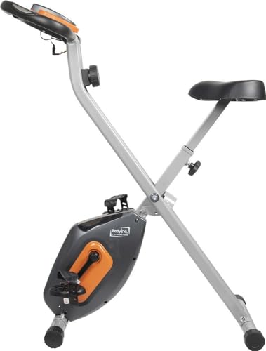 Bodyline Vélo pliable avec caméra X-Bike Star peu encombrant - régulateur d'effort jusqu'à 8 niveaux - ordinateur numérique multifonctionnel - fitness à domicile -...