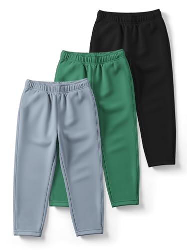 Image of HELLCAT Trendy Solid Cotton Blend Regular Fit Track Pant for Boys - Pack of 3