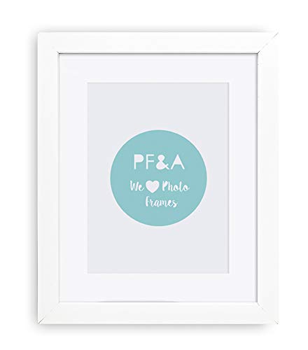 PF&A 10x8" por 8x6" Marco de fotos - blanco oxford - Cristal
