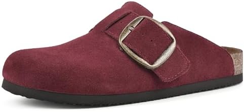 WHITE MOUNTAIN Women's Shoes Big Easy Clog Footbed, Burgundy/Suede, 7.5 M | Image 6