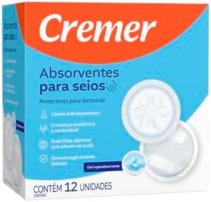 ABSORVENTE EM GEL PROTETOR PARA SEIOS 12 UNIDADES CREMER
