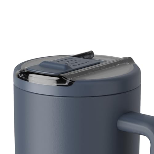 Image of BruMate Era Flip 30oz Tumbler with 100% Leakproof Covered Straw Lid | Hygienic Covered Straw | Insulated Stainless Steel Water Bottle with Handle | Cup Holder Friendly | BPA-Free (Nightfall Blue)