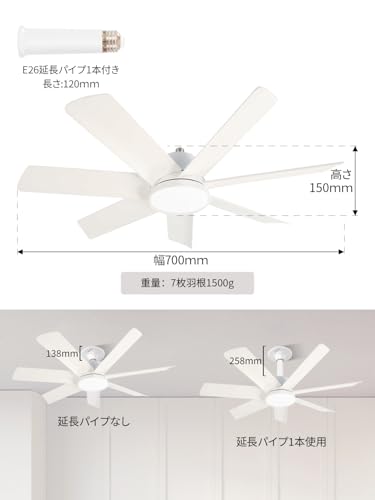 Kritlife シーリングファンライト LEDシーリングファンライト の商品画像 6