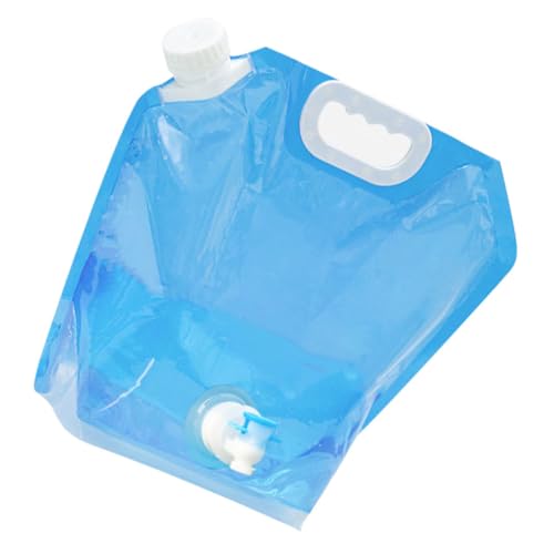 SWOOMEY Bolsa de agua portátil aire libre plegable embotellar condimento botella de agua bolsa de agua para acampar Equipo de transporte acuático para camping. la mascota Sky-blue