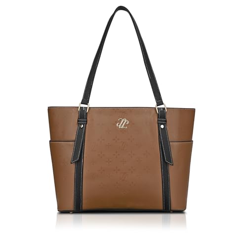 Image of Lavie Signature Women's Harisburg Monogram Tote Laptop Bag | Tote Laptop Bag for Work | Ladies Purse | Stylish Shoulder Bag | Gift for Women
