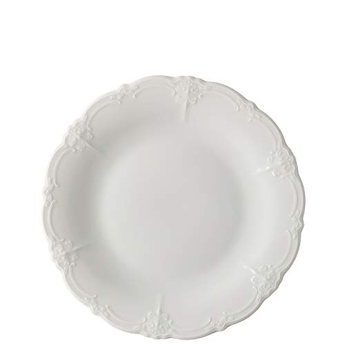 Hutschenreuther Baronesse Piatto da Portata con Bordo Largo, Estelle Bianco, Porcellana, 25 cm, 10025