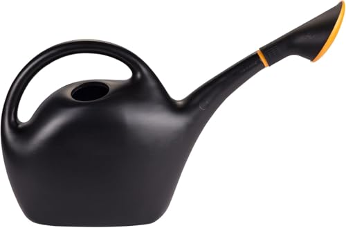 Bloem: Easy Pour Watering Can - Black - 1.6 Gallon (204 Oz), Durable Construction, Dual Handles, Sprinkle & Stream Functionality, Plants & Gardening