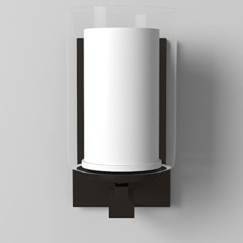Image of Minka Lavery Wall Sconce Lighting 6101-84, Parsons Studio Damp Bath Vanity Fixture, 1 Light, Nickel
