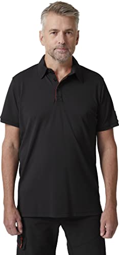 Camisetas polo Manchester para hombre de Helly Hansen, manga corta | 100 % algodón duradero con cuello acanalado, costuras laterales, plastrón frontal abotonado y cuello de tres botones miniatura 2