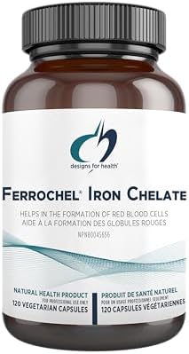 Designs for Health Ferrochel Iron Chelate - Iron Bisglycinate Supplement (120 Capsules)