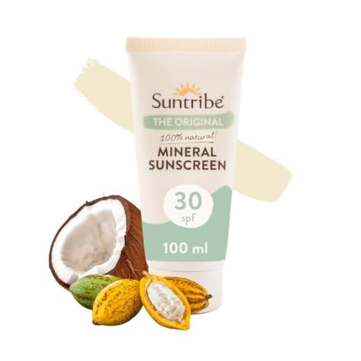 Suntribe All Natural Mineral Body & Face Sunscreen SPF 30 - Mineralbaserat UV-filter (Icke-nano Zinkoxid) - Reef Safe & Biologiskt Nedbrytbar - Ekologisk - 8 Ingredienser - Vattenfast - Kropp & Ansikte (100 ml)