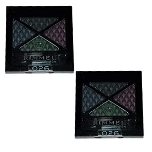 (2 Pack) Rimmel Glam' Eyes Quad Eye Shadow, 026 Precious Crown, .14 Oz