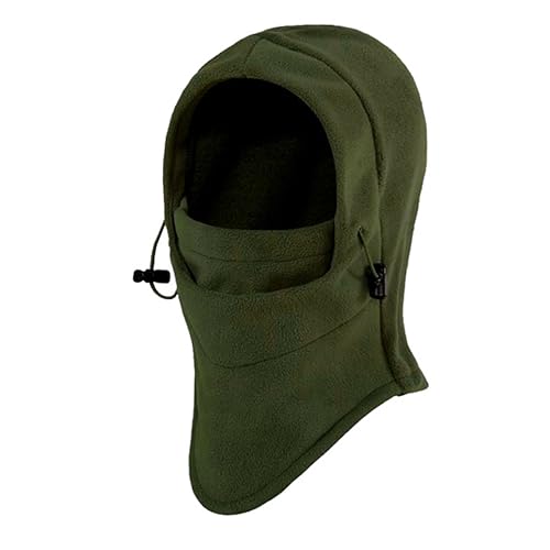Balaclava térmica versátil 6 en 1 para hombre, gorro exterior cálido, máscara para esquí, protección para cuello y cara, ideal para ciclismo, esquí y caza, color verde militar