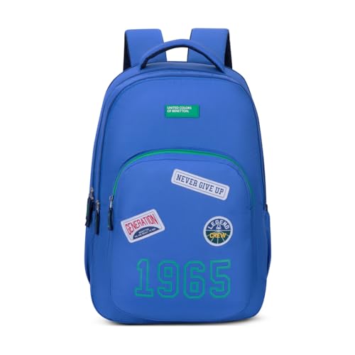 Image of United Colors of Benetton Unisex High-School Backpack LEGEND | 3-Compartment | Large Capacity Bag with Airmesh Padding | Backpack for School Girls and Boys | 28L Capacity