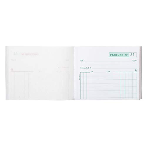 Exacompta 13274E Quittungsblock, 105 x 135 mm, selbstdurchschreibend, französischer Druck