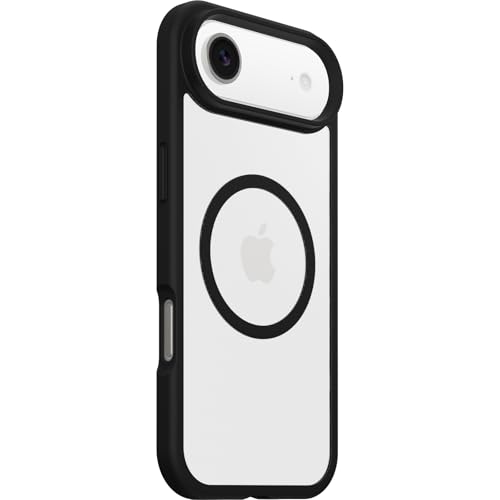 Image of OtterBox React MagSafe Case for iPhone Air, Clear /Black | Shockproof, drop-proof, ultra-slim, protective case, tested to military standard
