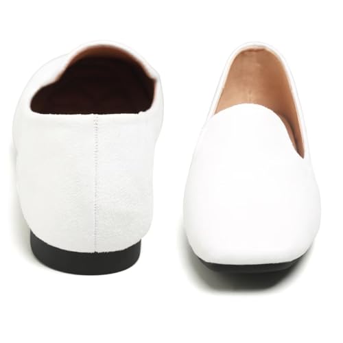 Image of Dear Time Women's Closed Toe Flats Shoes Comfortable Office Slip-on Casual Loafer Flats