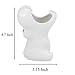 Gemseek Cute Hippo Succulent Planter Pot with Drainage Tray, Small White Ceramic Cactus Flower Container, Animal Shaped Indoor Air Plants Holder