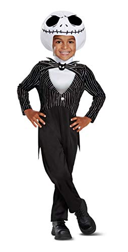 Niño, Toy Disguise Disney Jack Skellington Nightmare Before Christmas - Disfraz de niño pequeño, negro, mediano/(3T-4T)