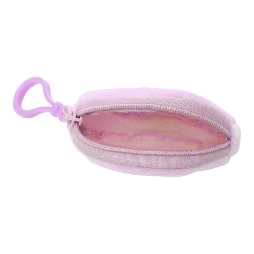 Generic 1Pcs Money Pouch for Traveling Braided Girls Cartoon Coin Purse Plush Purple 10x10cm3