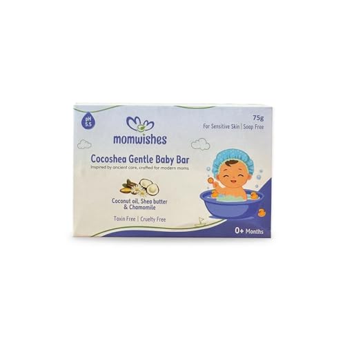 Image of Cocoshea Gentle Baby Bathing Bar (75g) - Soap-Free, Newborn Soap for Sensitive Skin. With Coconut Oil & Shea Butter