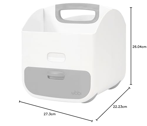 Ubbi Portable Diaper Changing Station with Soft Foldable Changing Mat, Rubberized Handle, Non-Skid Rubber Feet, Diaper Storage Caddy Organizer - Stores Baby Diapers, Wipes & Baby Accessories, Grey - Image 12 thumbnail