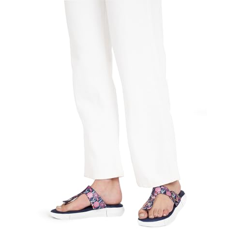 Image of KazarMax Amelia Lightweight | Cushioned | Bounce Back | Floral Printed Flat Thong Sandals For Women