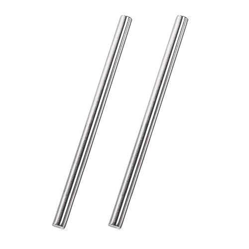 TA-VIGOR 2Pcs 8mm x 200mm Stainless Steel Round Rods, Metal Solid Round Shaft Rods Lathe Bar Stock for DIY Crafts Car Helicopter Airplane Model