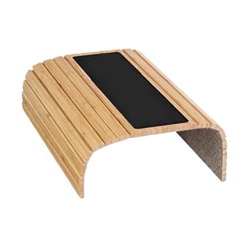 Bandeja para Cama Bandejas Plegables de Madera for Brazos sofá, mesas, Almacenamiento Bebidas y Aperitivos con Soporte Control Remoto for reposabrazos para Comer(Natural)