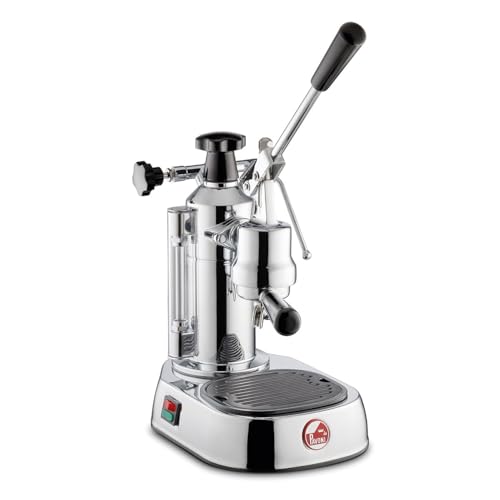 la Pavoni Europiccola Lusso EL Libera installazione Semi-automatica Macchina per espresso 0.8L 8tazze Nero, Acciaio inossidabile