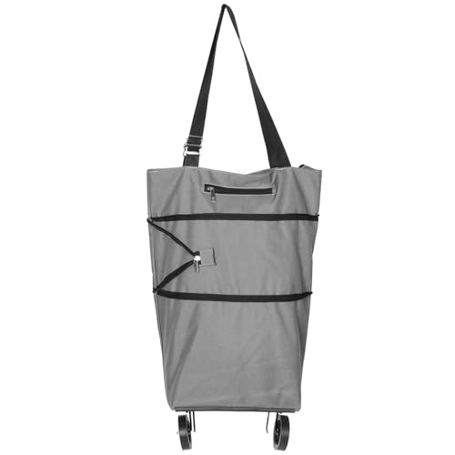 Sac de courses à roulettes pliable NUOBESTY grand volume en tissu Oxford robuste