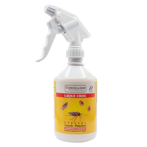 Excellium | Laque Choc Insecticide Spécial Cafards et Punaises | Spray Prêt à l'Emploi | Protection Longue Durée | 500 ml