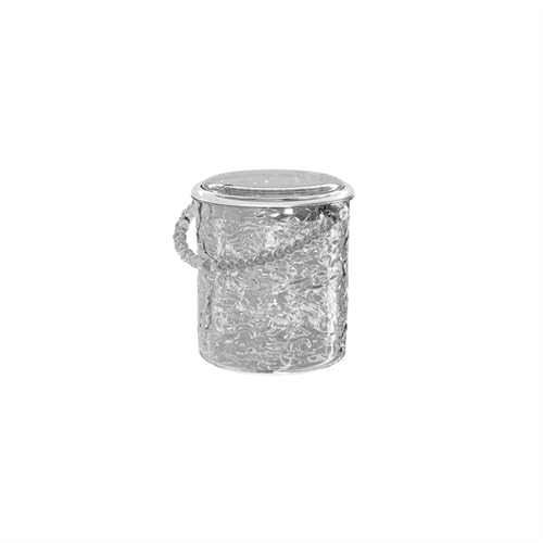 Papelera Redonda con Pedal y Tapa - Papelera de acrílico para Cocina, hogar, Oficina, Papelera para Cocina y Dormitorio (Transparente)