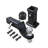 BLKCVDH Juego de rótula for Brazo de Remolque con Bola de Remolque y Pasador Receptor de Enganche, Piezas for caravanas, Camiones, Accesorios for autocaravanas(Set with 2 Inch Ball)