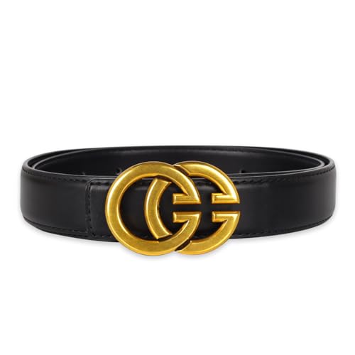 Image of Aurolran Women's Leather Belt with Buckle - Ideal for Dresses, Jeans, and Coats
