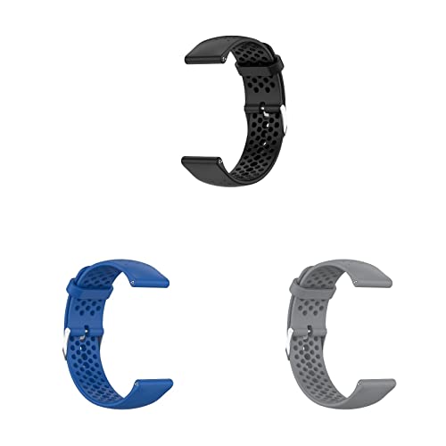 Muovrto Silikon Armband Für Polar M200 – 22 Mm Breite, Edelstahl-Schnalle, 235 Mm Länge