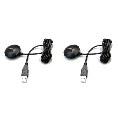 Pyugxab 2X Nueva Antena del MóDulo Receptor GNSS del Receptor GPS GLONASS USB, Reemplaza el Protocolo USB Bu-353S4, BU353S4, 0183NMEA