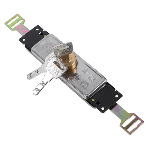 Tofficu シャッター用頑丈ロック 鍵付き セキュリティ強化 引き戸対応 ローリングゲート用 商業 住宅用 中央設置で多用途