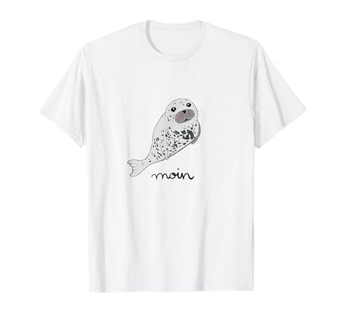 Moin Robbe maritim Tier Seehund Wassertier Kegelrobbe T-Shirt