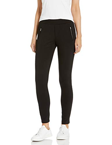cupcakes and cashmere Women's Roosevelt Ponte Legging with Zipper Pockets, Black, 4