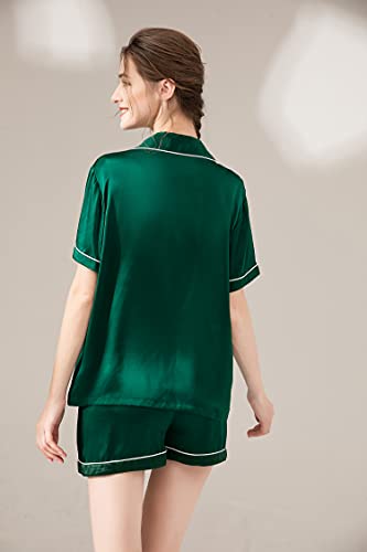 Image of LEPTON 100% Mulberry Silk Short Sleeve Pajama Set