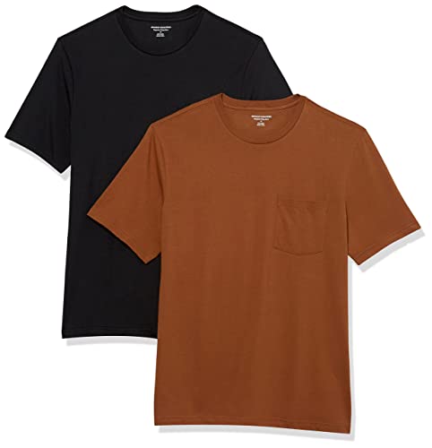 Image of Amazon Essentials Men's Short-Sleeve Crewneck Pocket T-Shirts, Pack of 2