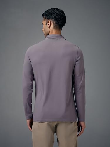 Image of TECHNOSPORT Mens Slim Fit Solid Full Sleeve Cotflex Polo T-Shirt for Regular and Casual Uses
