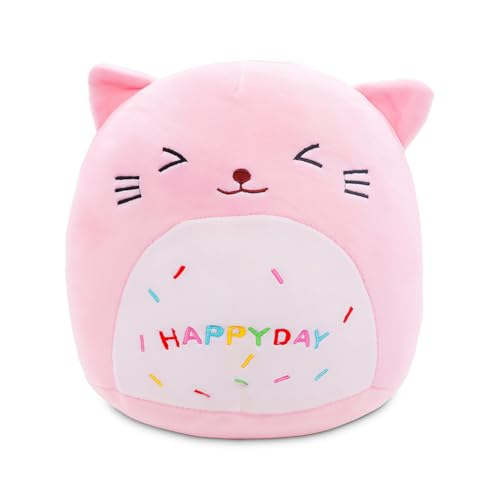 EduPlayte Feliz Cumpleaños Muñeca de Gato, 20CM Happy Birthday Muñeco de Peluche de Gatos Relleno, Suave de Animales Muñecas Juguetes Regalo, Regalo Sorpresa para Regalar a Mejores Amigas (Rosa) EduPlayte Feliz Cumpleaños Muñeca de Gato, 20CM Happy Birthday Muñeco de Peluche de Gatos Relleno, Suave de Animales Muñecas Juguetes Regalo, Regalo Sorpresa para Regalar a Mejores Amigas (Rosa)
