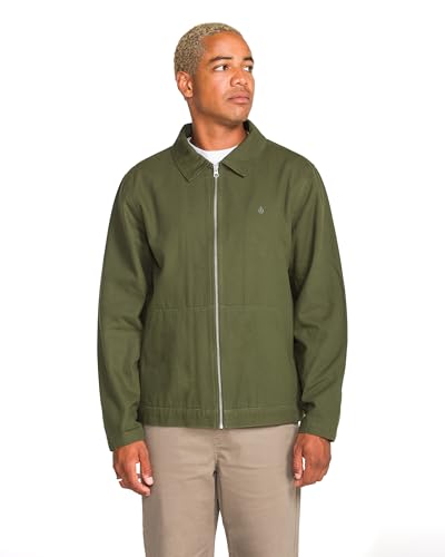 Image of Volcom Men's Palm Drive Faux Sherpa Lined Jacket - Utility Workwear